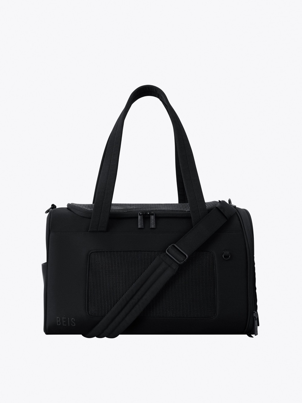BEIS Black Pet Carrier Tote with Removable Shoulder Strap
